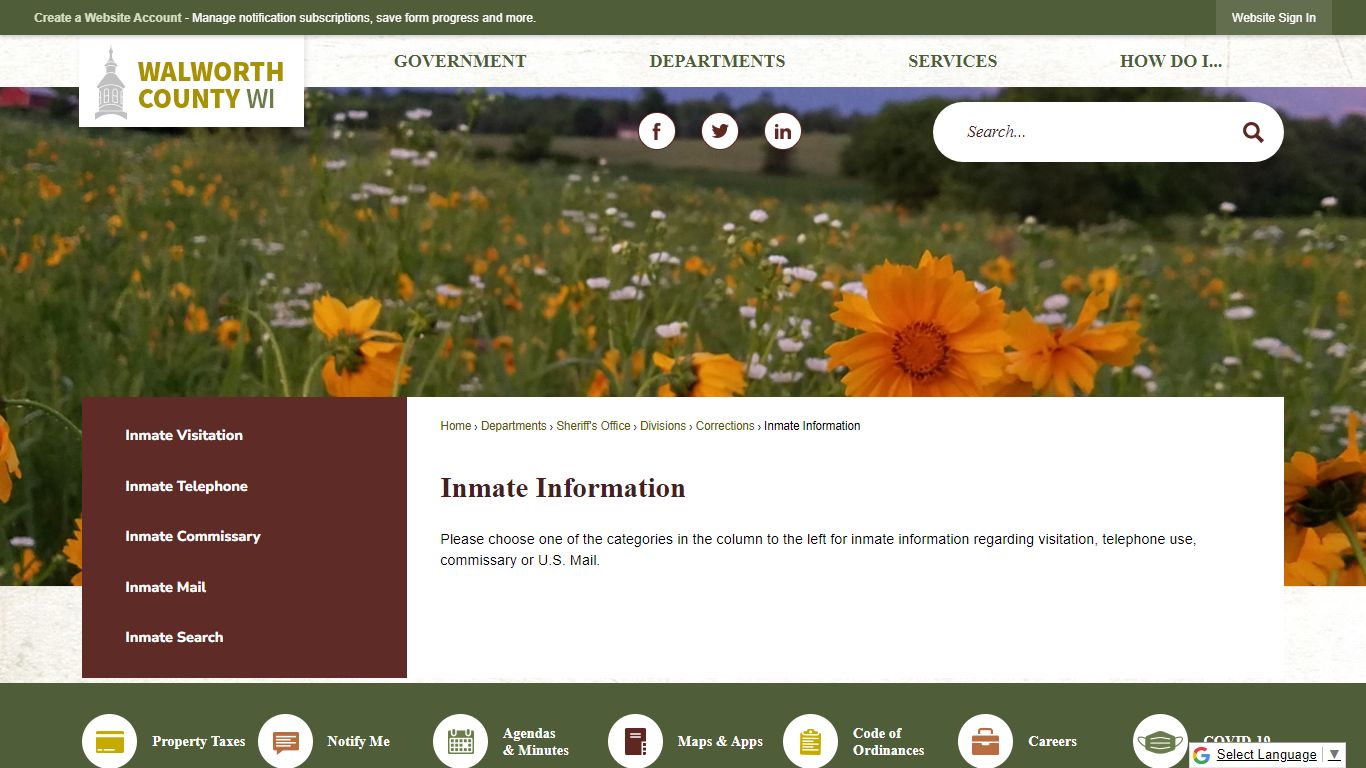 Inmate Information | Walworth County, WI